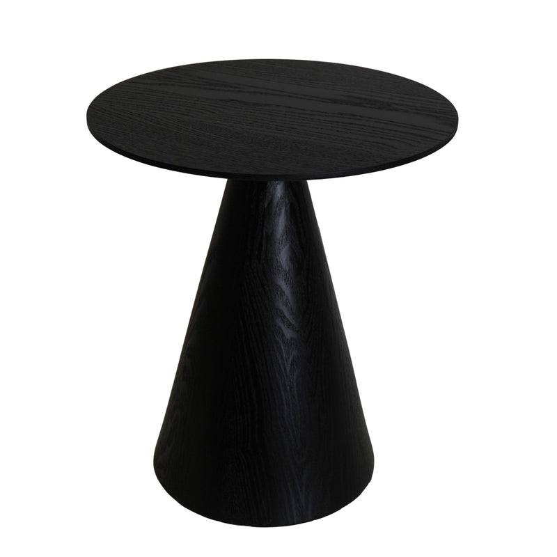 Tavolino Laterale -Rotondo- MDF - Nero - 40x40x44cm
