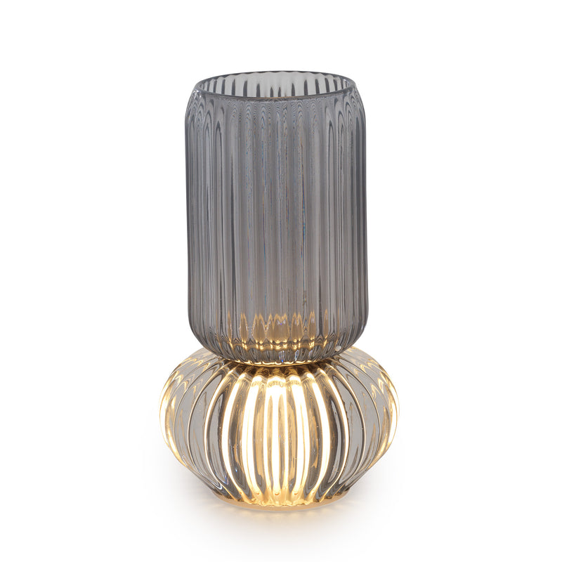 VASO GRIGIO FUMO C/LUCE LED