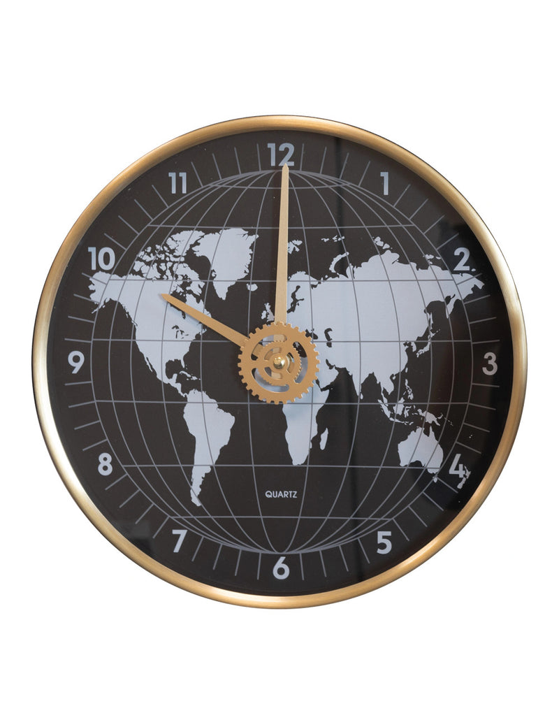 OROLOGIO GLOBO NERO E ORO PC