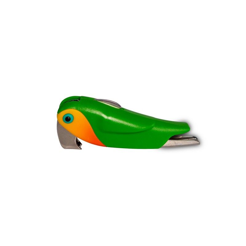 Apribottiglie pappagallo verde