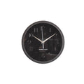 Orologio da parete nero in metallo e vetro, 25x4,2x25 cm