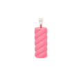 Lampada da tavolo in ceramica rosa neon con attacco E27 - 12x12x28 cm