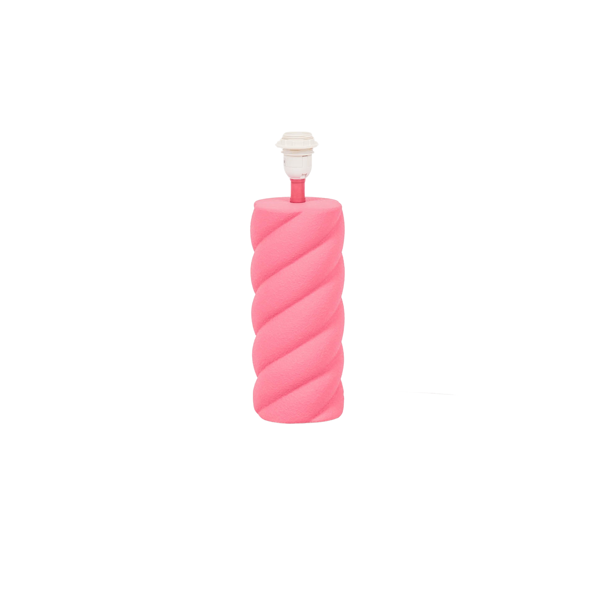 Lampada da tavolo in ceramica rosa neon con attacco E27 - 12x12x28 cm