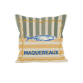 Cuscino decorativo estivo a forma di pesce/sgombro in poliestere: 40 x 40 cm