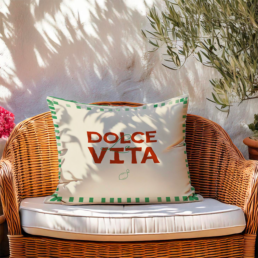 Cuscino decorativo estivo DOLCE VITA in poliestere: 40 x 40 cm