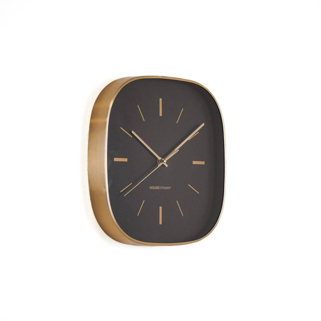 Orologio HV Quadrate Stripes - Nero -29x4,3x30 cm