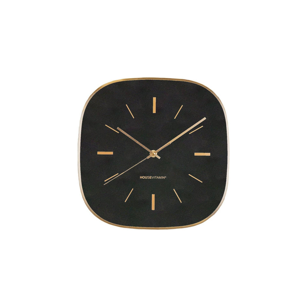 Orologio HV Quadrate Stripes - Nero -29x4,3x30 cm
