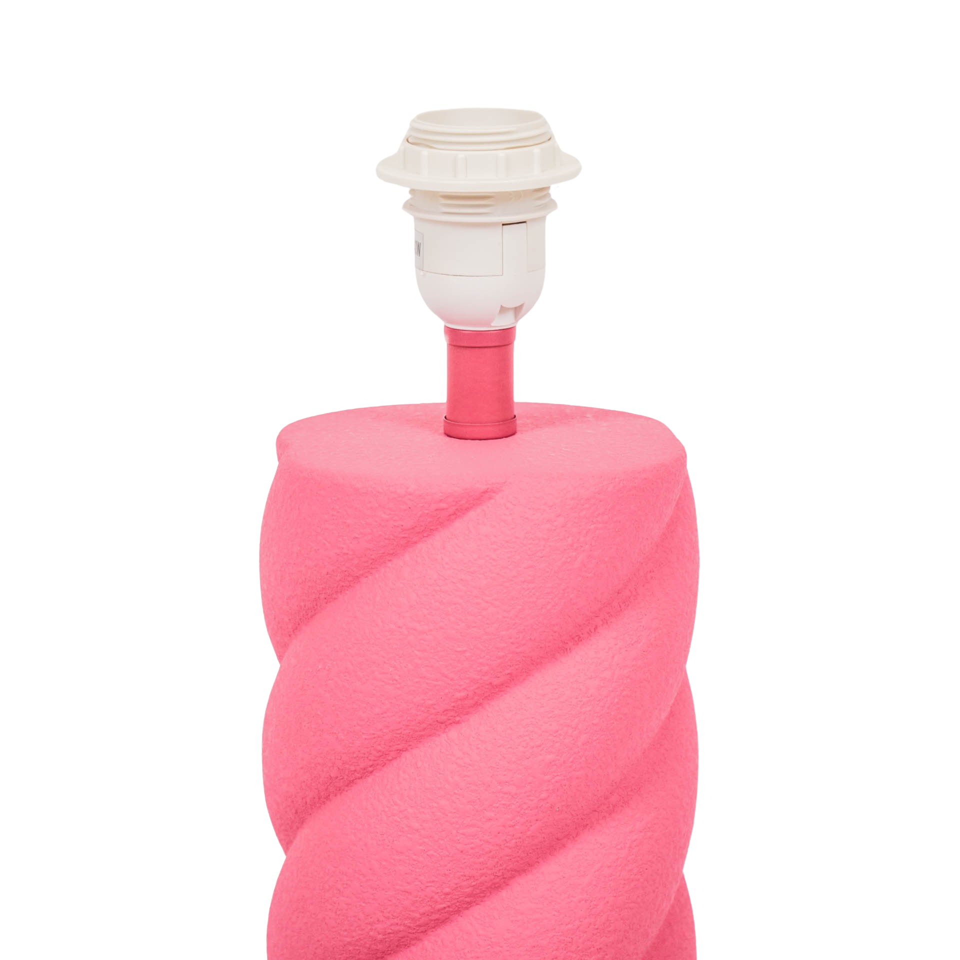 Lampada da tavolo in ceramica rosa neon con attacco E27 - 12x12x28 cm