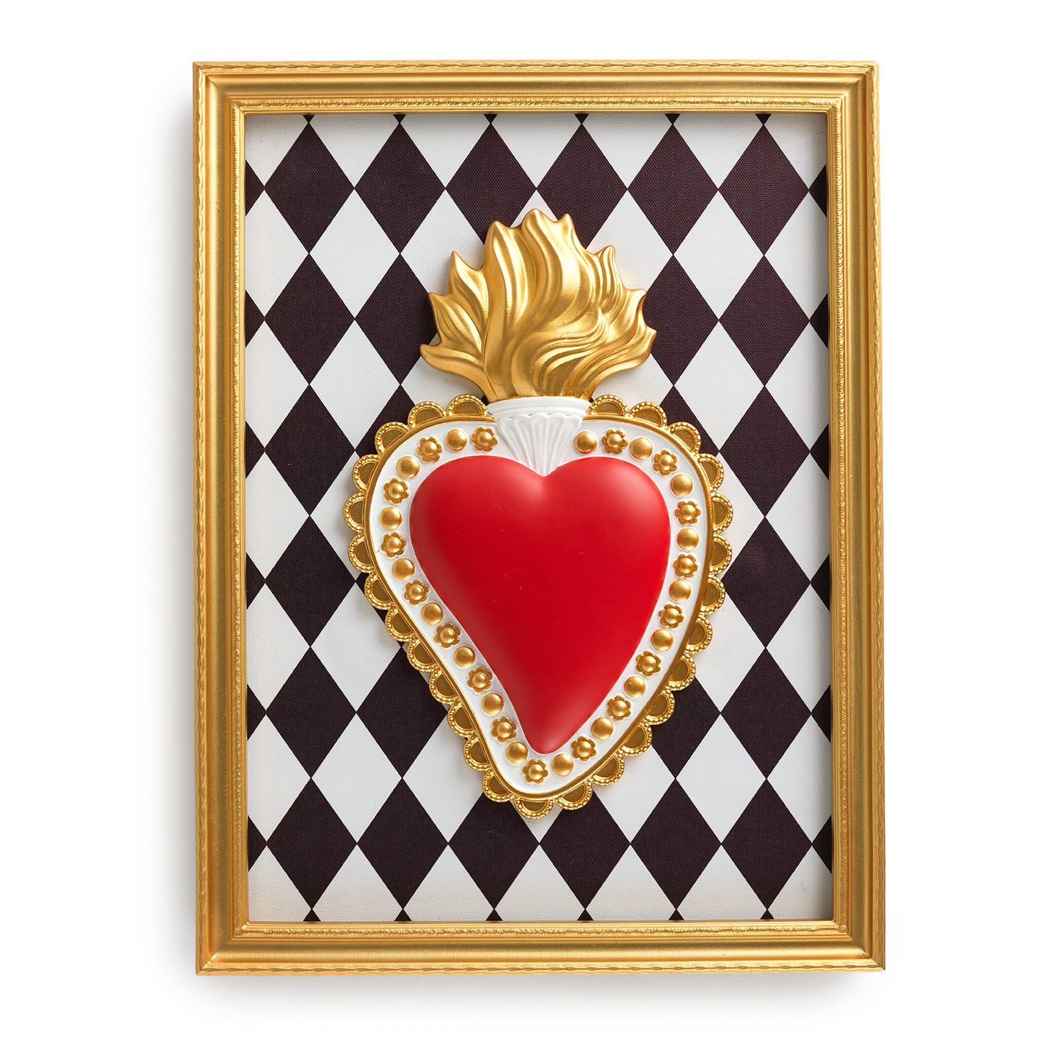 CORNICE RETT. C/CUORE E ROMBI