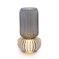VASO GRIGIO FUMO C/LUCE LED