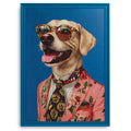 QUADRO CANE BLU