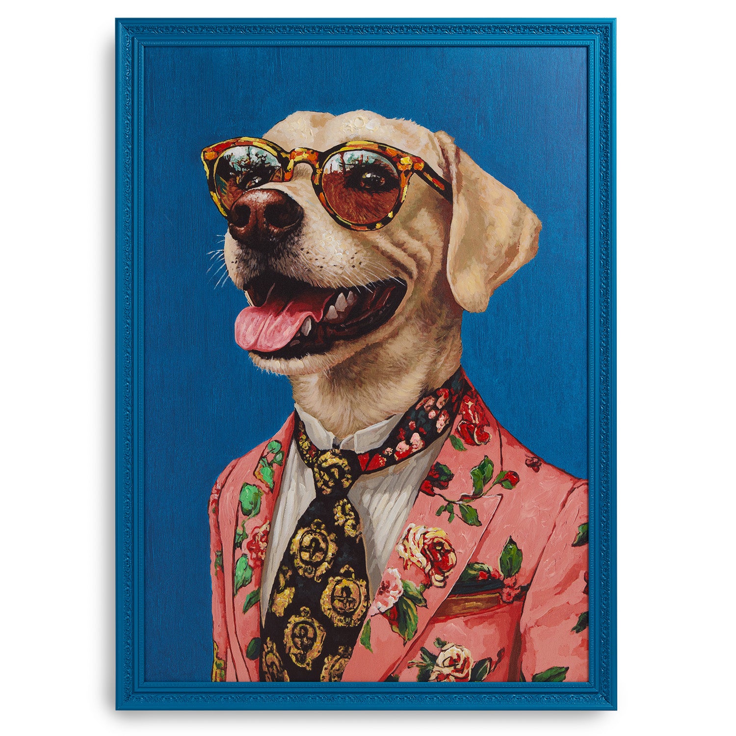 QUADRO CANE BLU