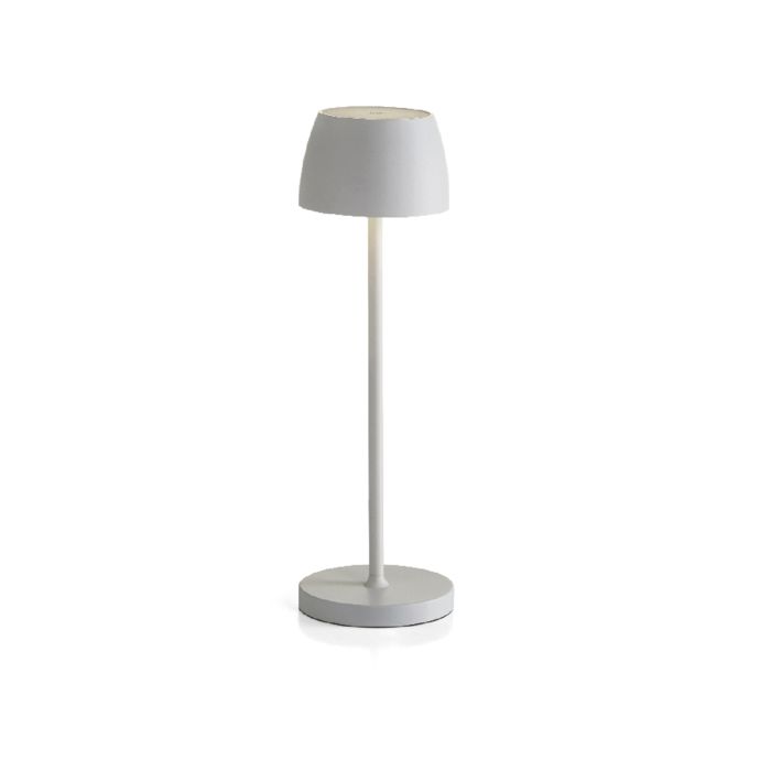 Evviva Lampada da tavolo a LED in alluminio, ricarica USB, h 35 cm
