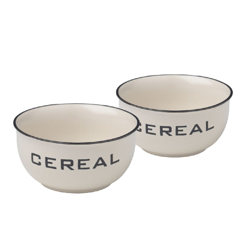 Vintage Set 2 boli cereali Ø 13,5 x h 7 cm