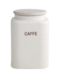 BARATTOLO CAFFE PORCELLANA BIANCA C/TAPPO BAMBOO NATURALE