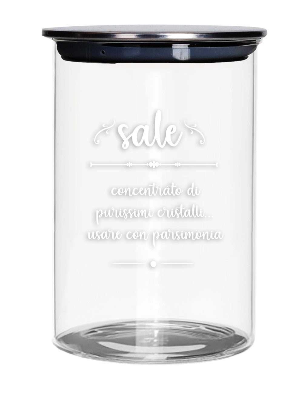 BARATTOLO SALE VETRO C/ TAPPO METAL