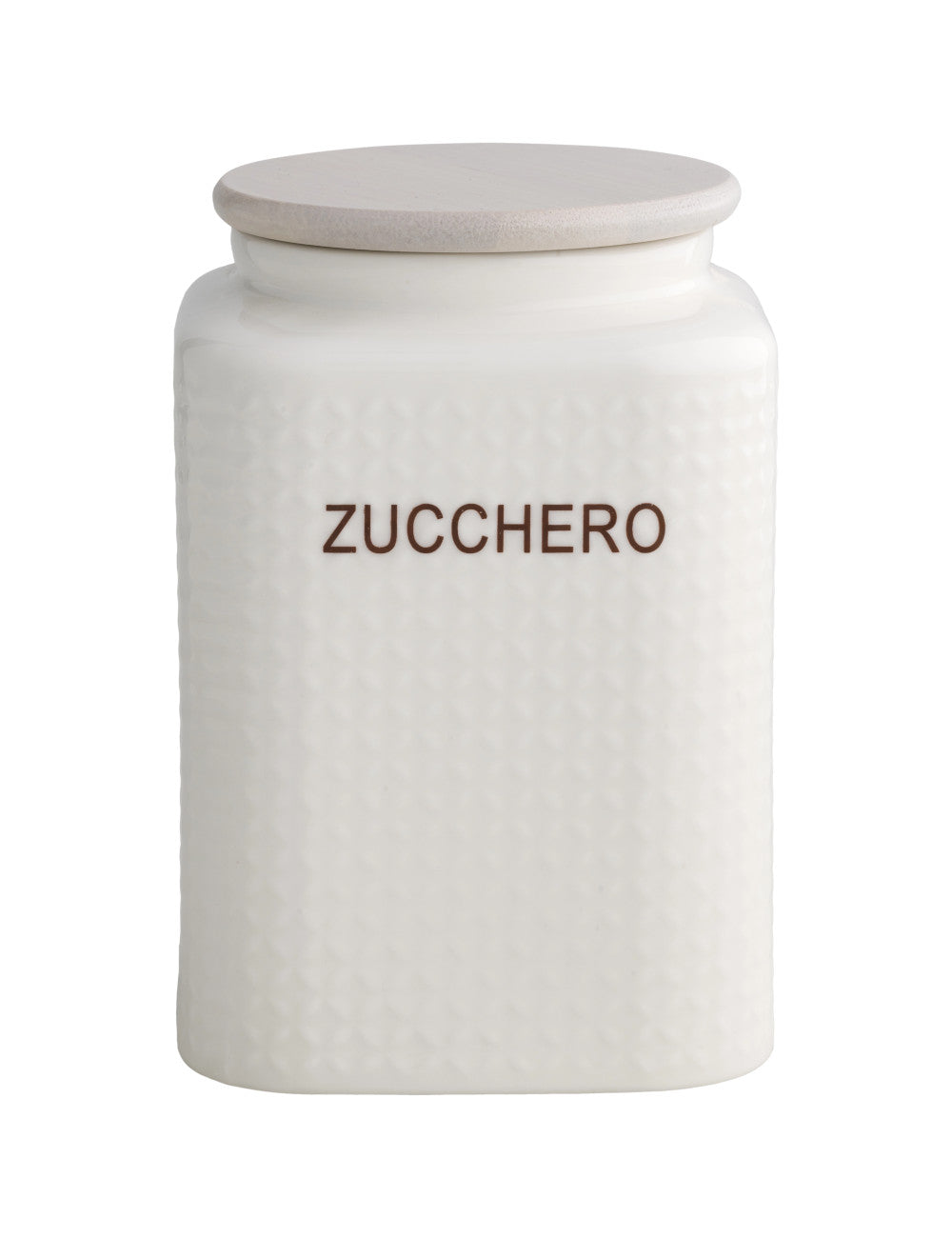 BARATTOLO ZUCCHERO PORCELLANABIANCA C/TAPPO BAMBOO NATURAL