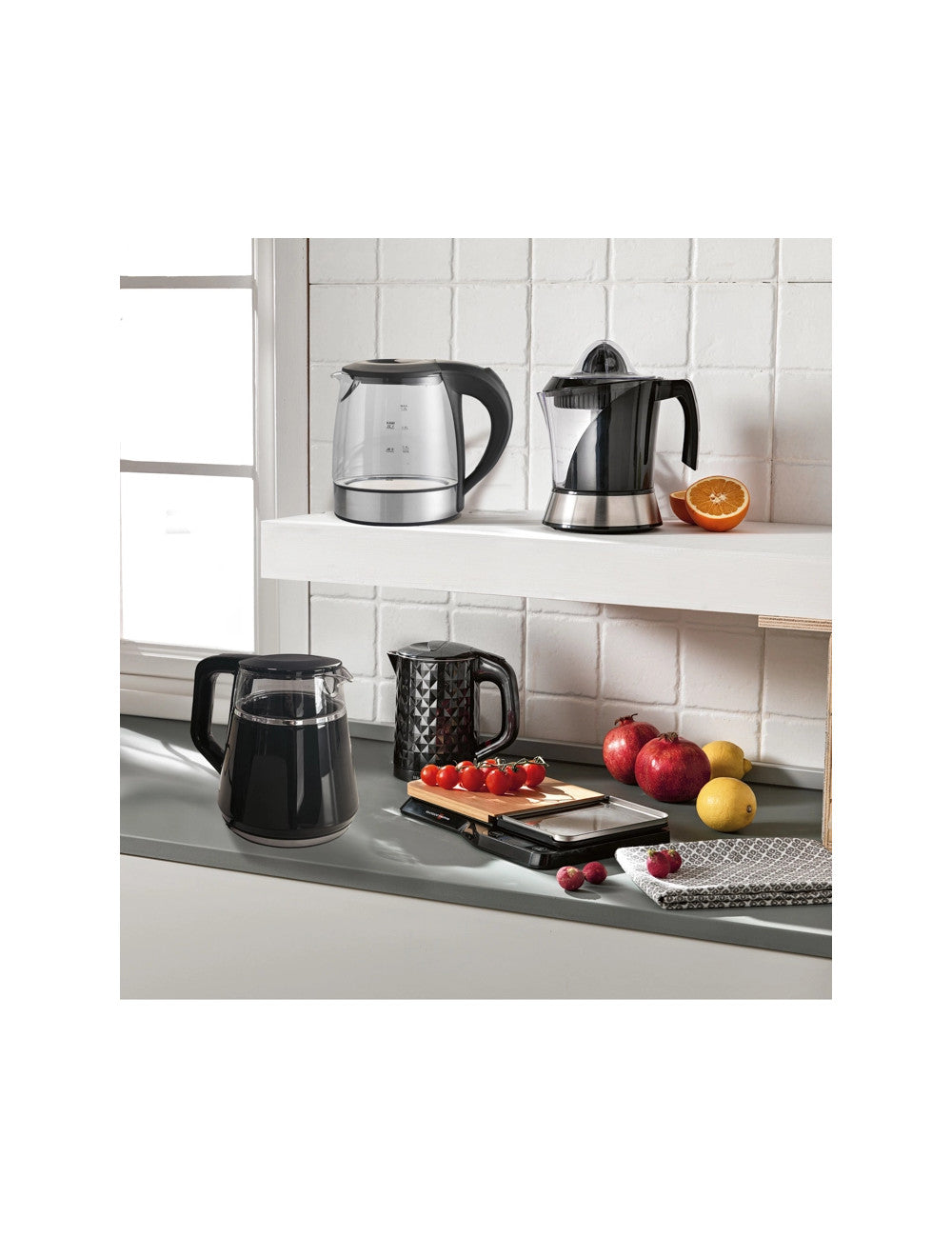 BOLLITORE ELETTRICO DIGITALE TECHNO COLLECTION 1 LT VETRO/PP