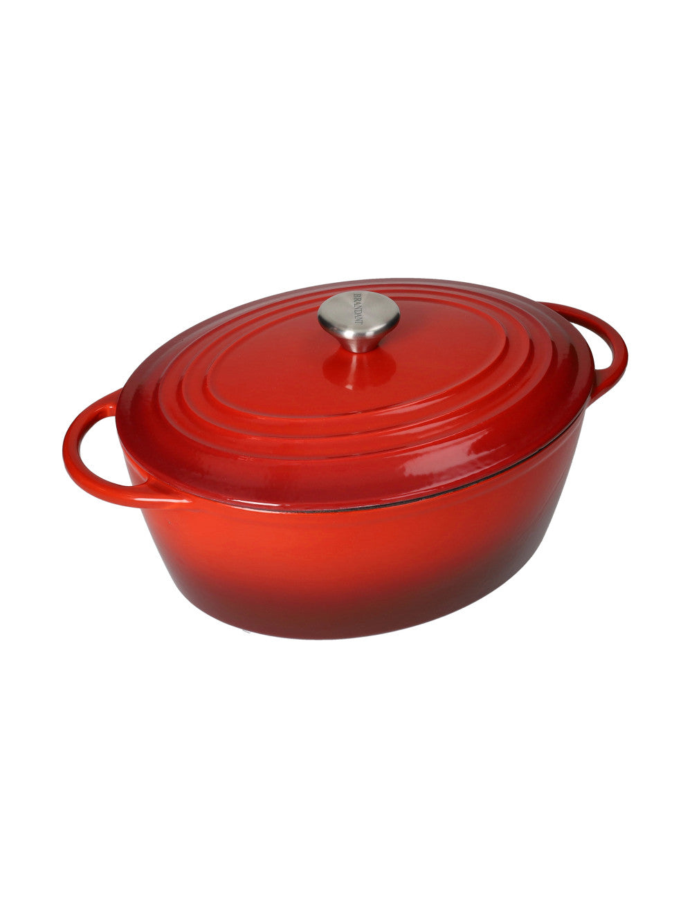 CASSERUOLA COCOTTE OVALE ROSSA GHISA SMALTATA 5L