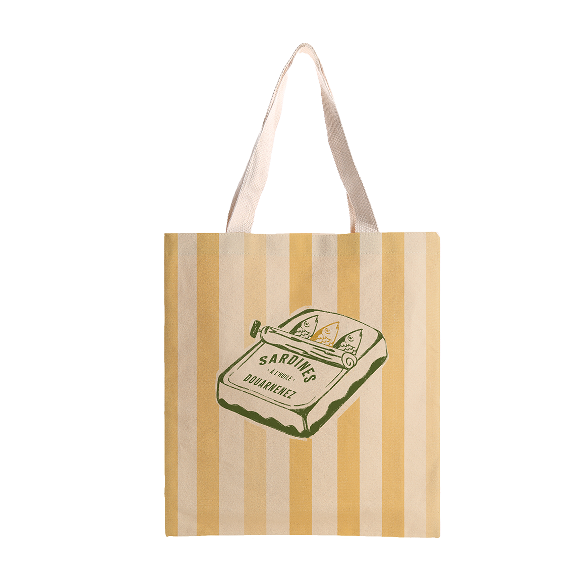 Borsa tote personalizzabile in cotone 100% con sardine: Blu