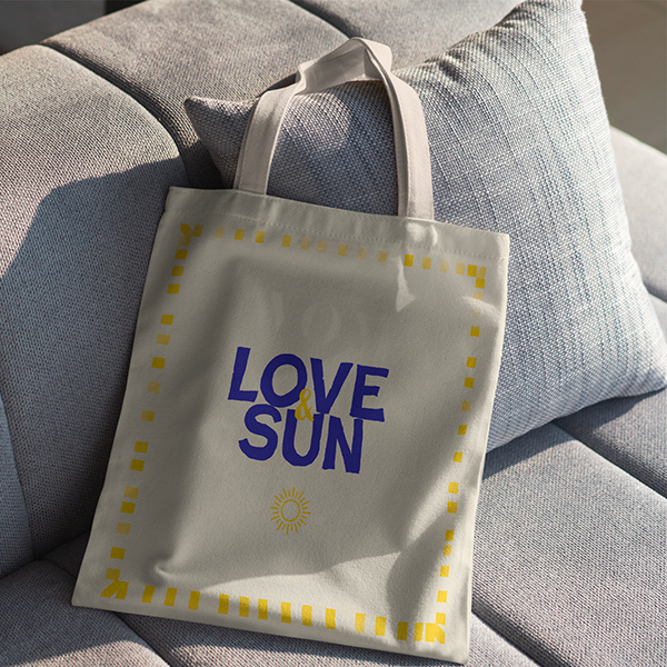 Borsa tote in cotone 100% « Love&Sun »