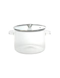 PENTOLA TRASPARENTE BOROSILICATO C/COPERCHIO VETRO TEMPERATO/INOX M