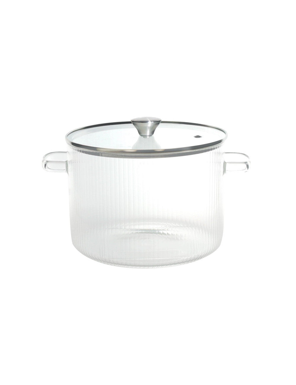 PENTOLA TRASPARENTE BOROSILICATO C/COPERCHIO VETRO TEMPERATO/INOX M