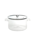 PENTOLA TRASPARENTE BOROSILICATO C/COPERCHIO VETRO TEMPERATO/INOX S