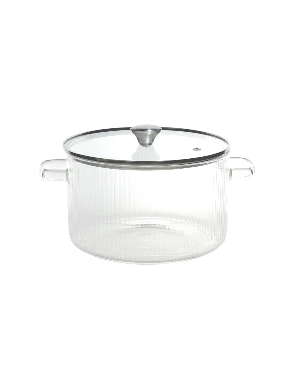 PENTOLA TRASPARENTE BOROSILICATO C/COPERCHIO VETRO TEMPERATO/INOX S