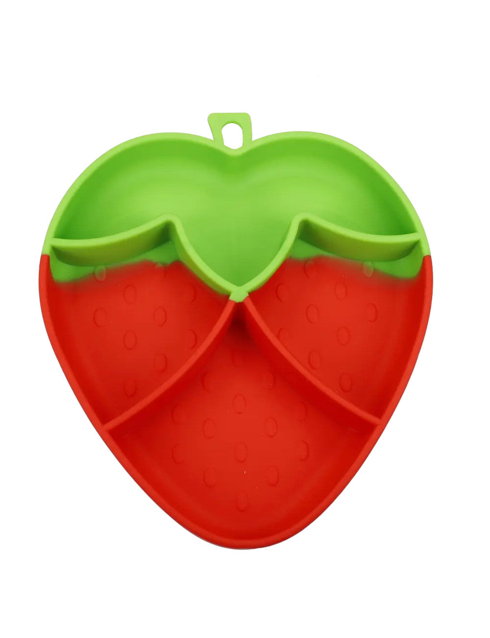 SET PAPPA FRAGOLA SILICONE C/FORCHETTA E CUCCHIAIO INOX