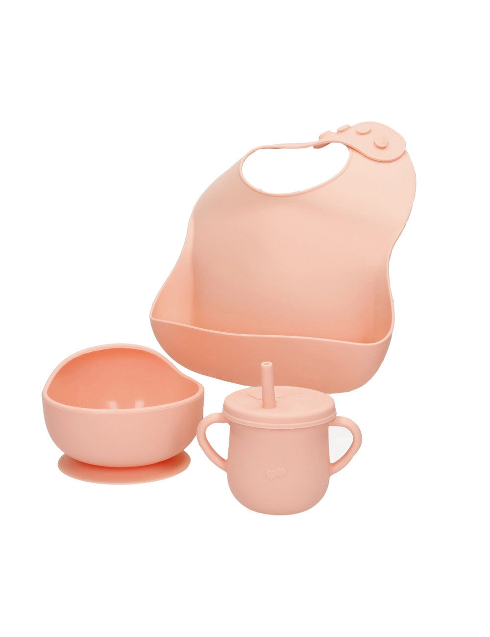 SET PAPPA GNAM SALMONE SET 4 PZ SILICONE