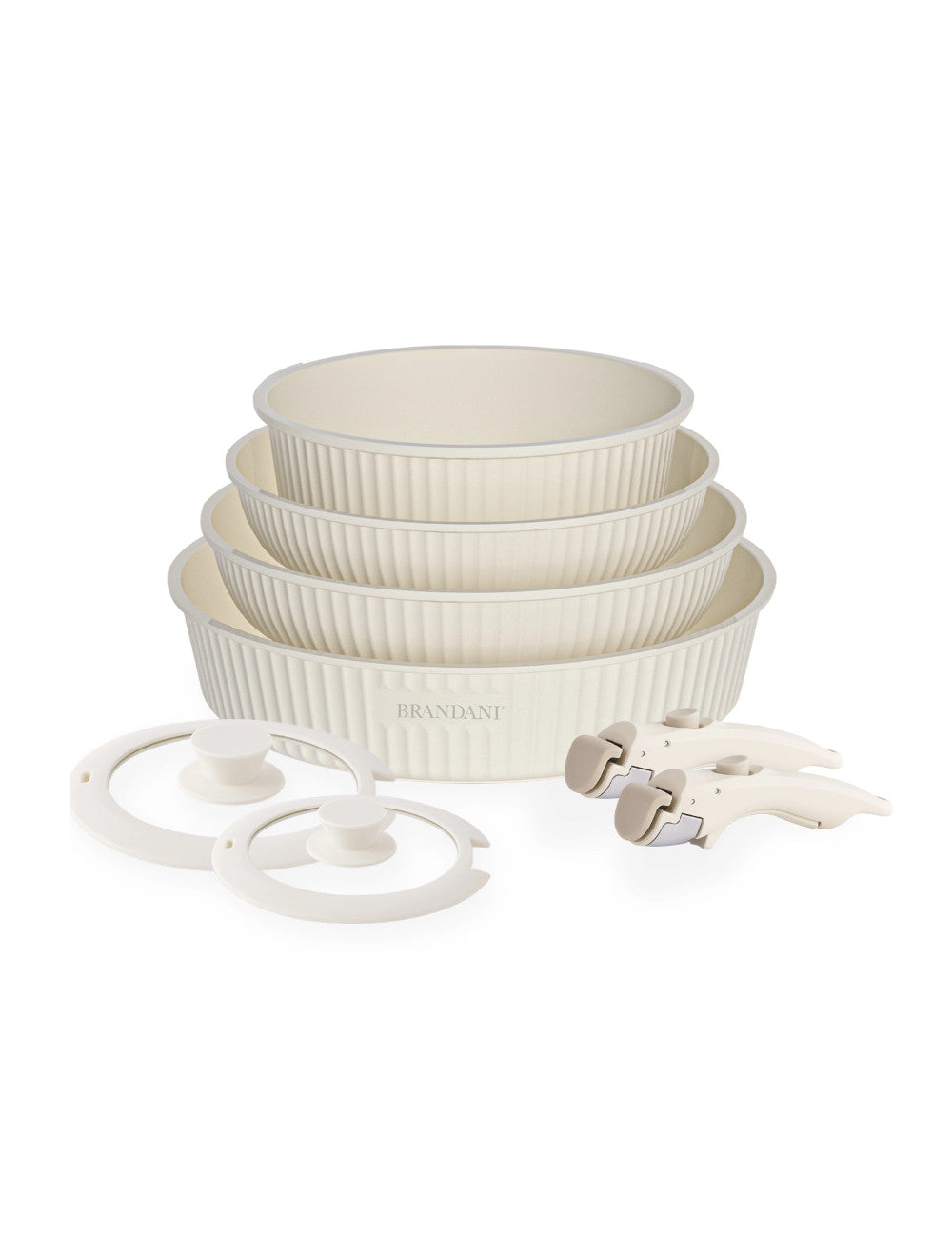 SMART SET 8 PZ PADELLE COPERCHI E MANICI