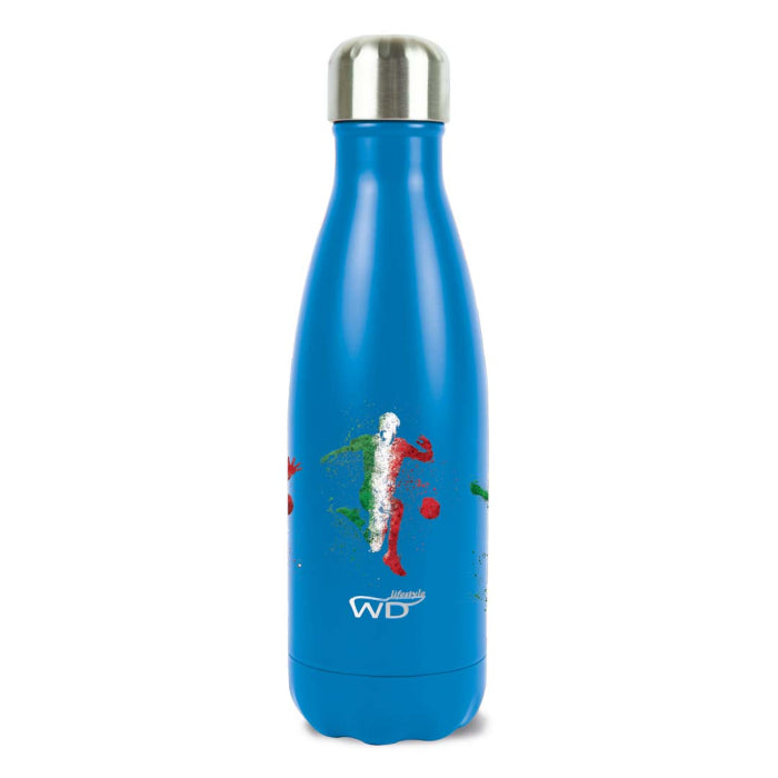 Bottiglia termica in acciaio inox doppia parete 400 ml fantasia Calcio