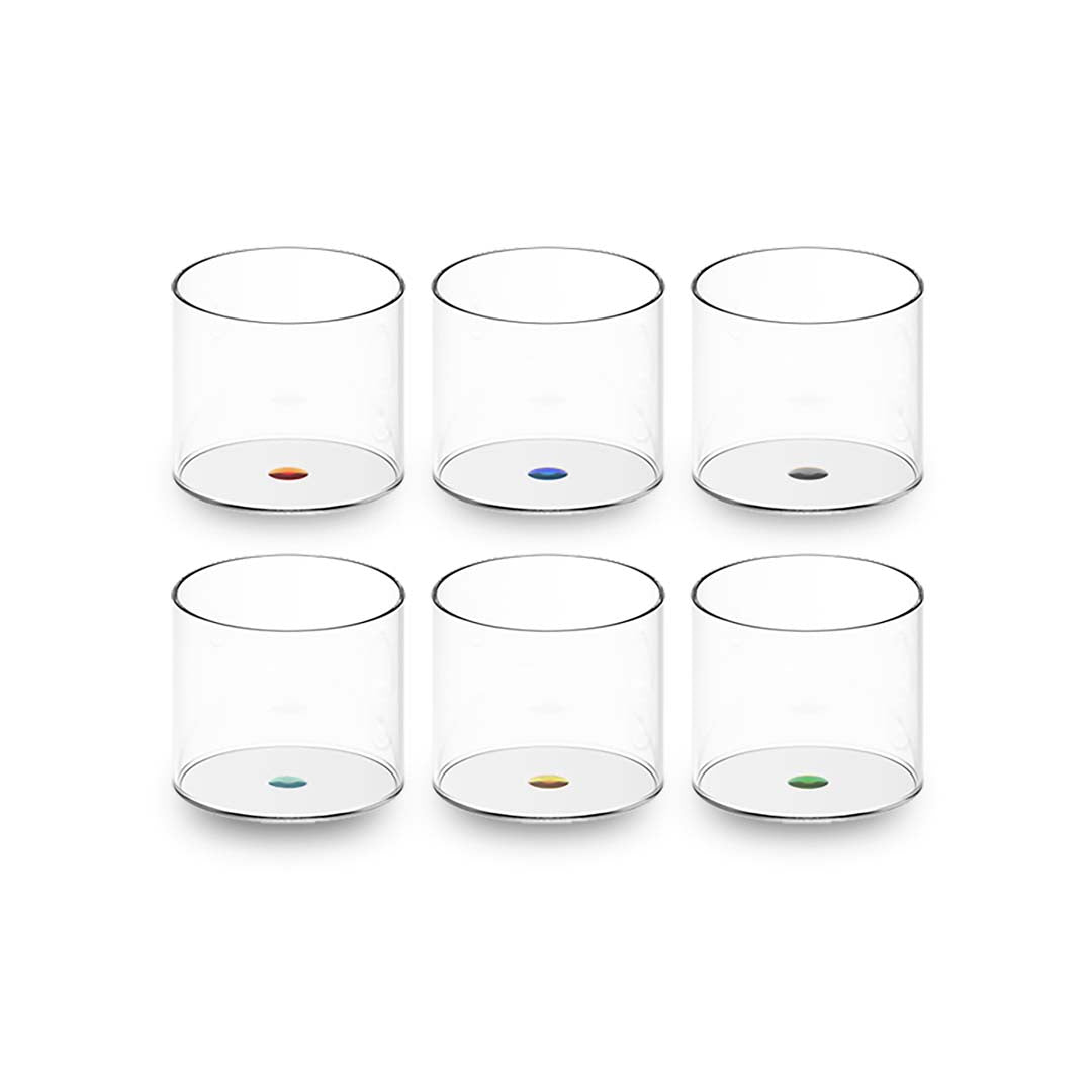 Set 6 bicchieri in vetro borosilicato
