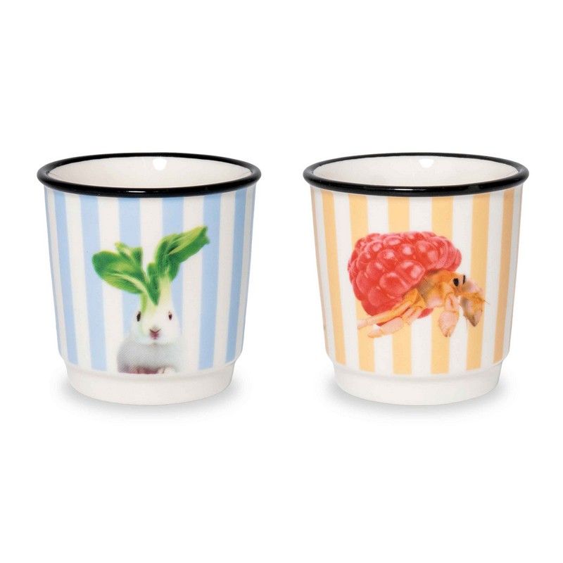 Set 2 bicchierini caffè - Paguro e coniglio