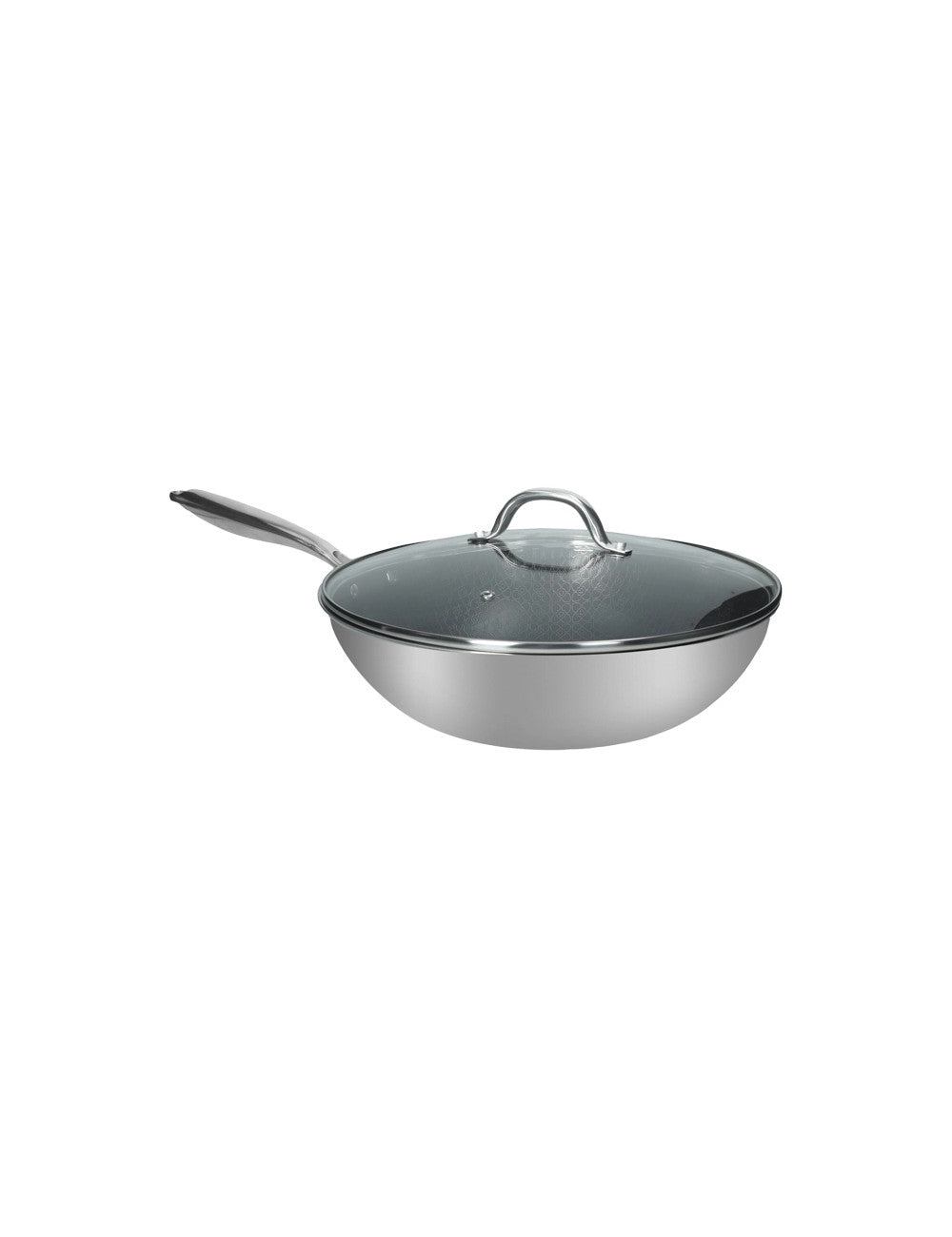 WOK CUORICINI INOX 3PLY/ALL/CER C/COPERCHIO VETRO